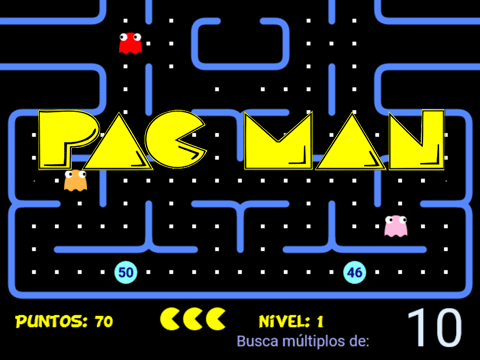 Juego de Pac-Man y los múltiplos